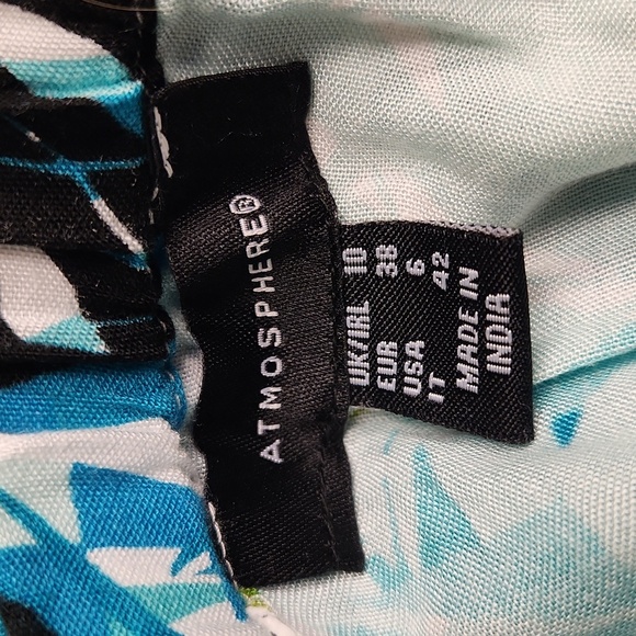 ATMOSPHERE Tropical Floral Off shoulder Cinched Tie Waist Maxi Dress Size 6 - Picture 11 of 16